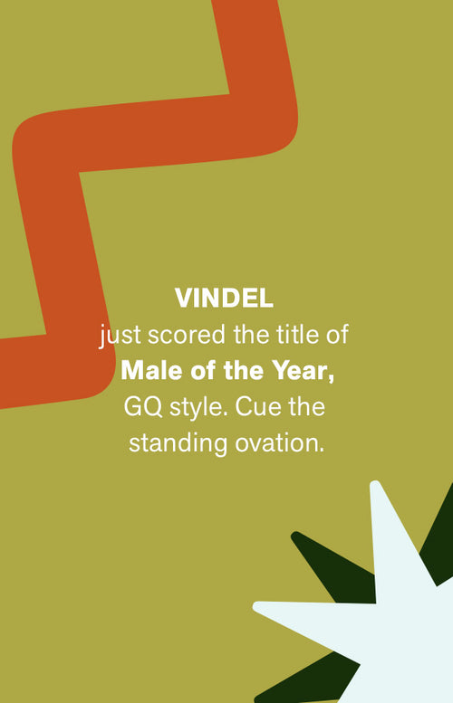VINDEL just scored the title of Male of the Year,  GQ style. Cue the standing ovation.