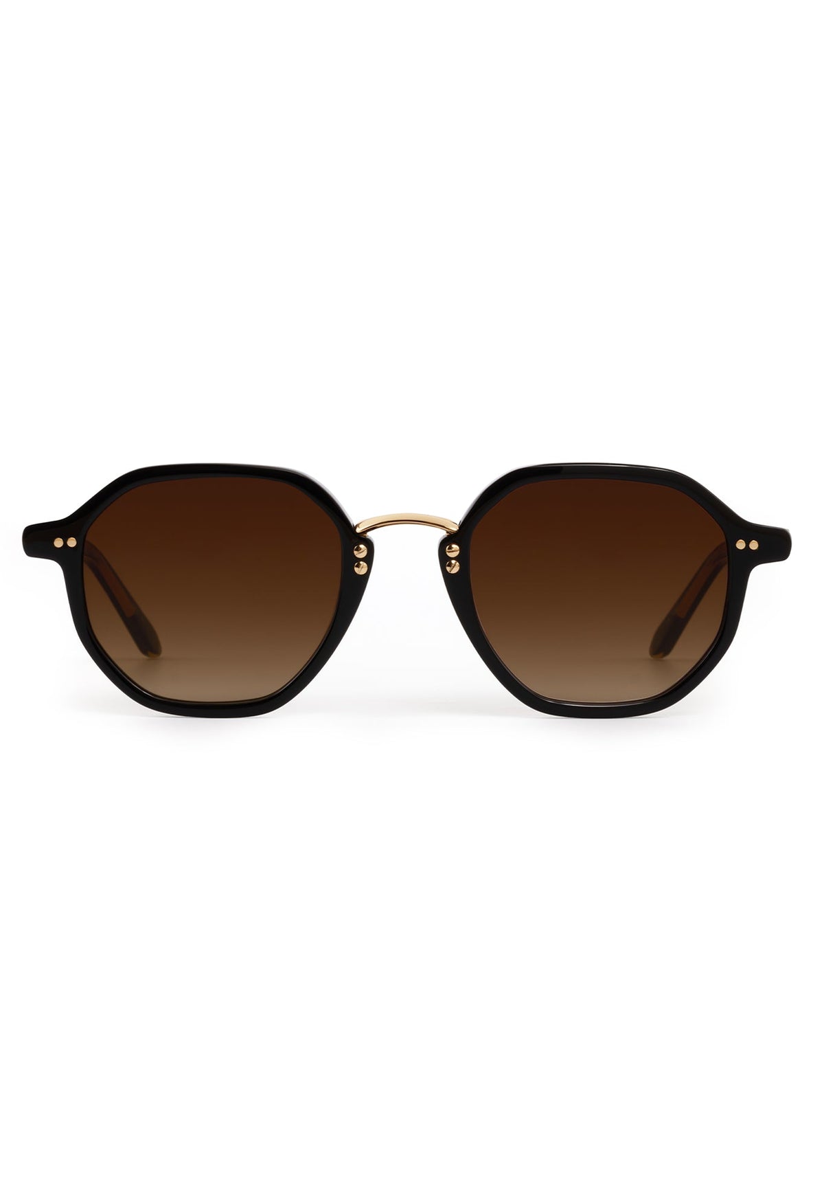 KREWE Sunglasses in Black with Gold Details not used! Krewe - Aubry Nylon Sunglasses in Black and Shadow main image 3