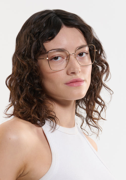 DOROTHY | 18K Rose + Gelato Handcrafted, 18k Gold Plated KREWE Eyeglasses womens model | Model: Ione