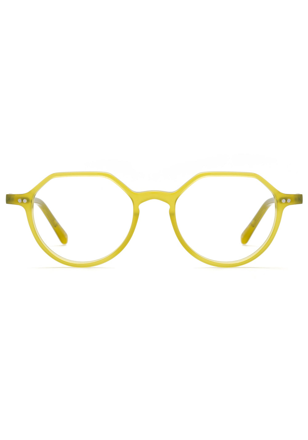 KREWE EYEGLASSES - JOEL | Chartreuse handcrafted, luxury yellow round glasses