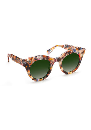 KREWE - OLIVIA | Capri handcrafted, luxury colorful tortoise shell cat-eye sunglasses