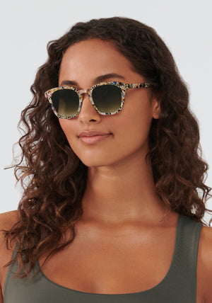 PRYTANIA | Poppy Handcrafted, luxury multicolored acetate KREWE sunglasses womens model | Model: Meli