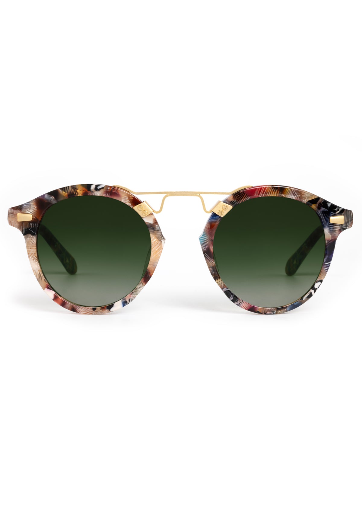 KREWE Tortoise Shell Sunglasses with Green Lenses Krewe  main image 2