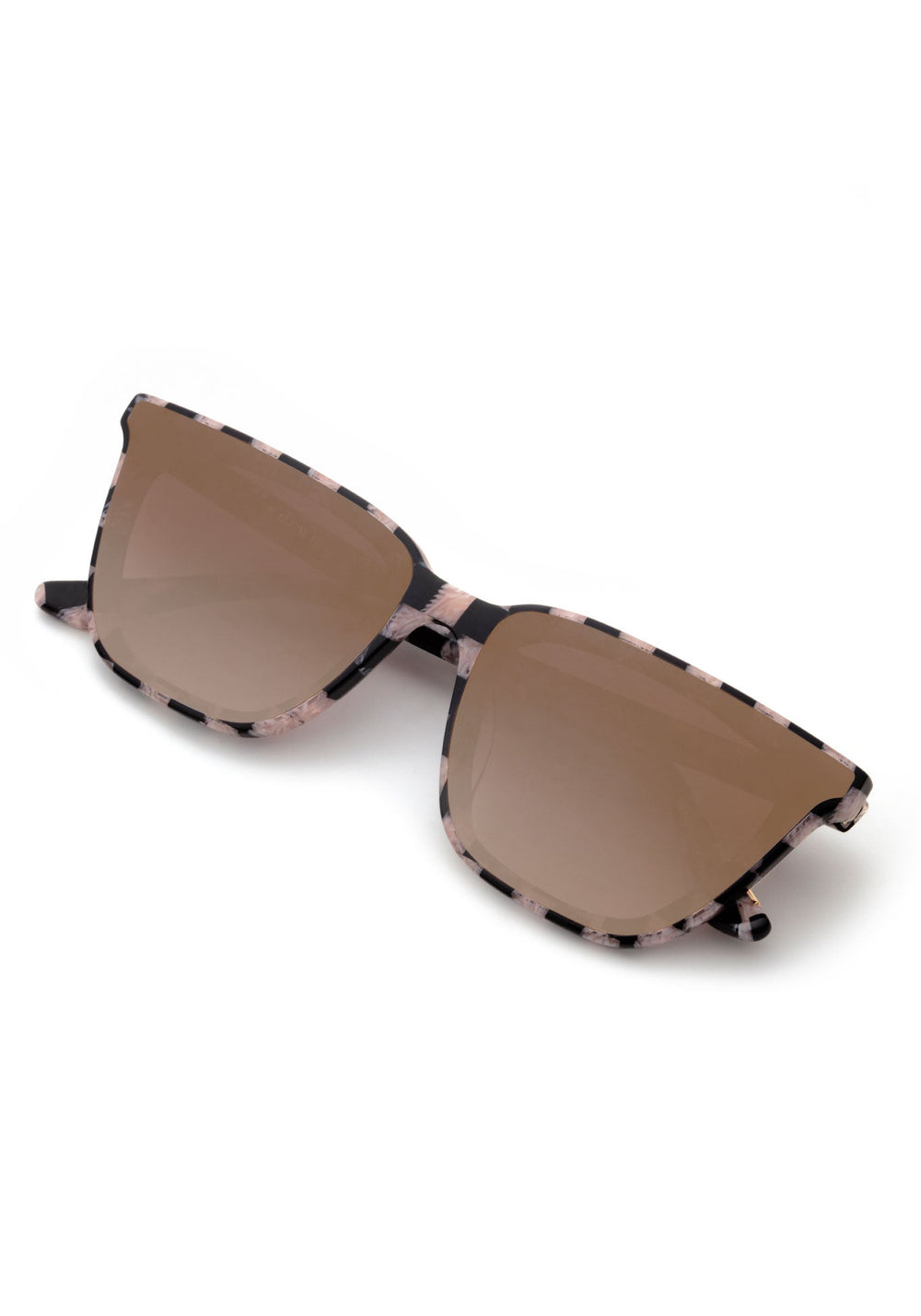 BOWERY NYLON | Harlequin Handcrafted, Luxury black and pink checkered acetate KREWE sunglasses
