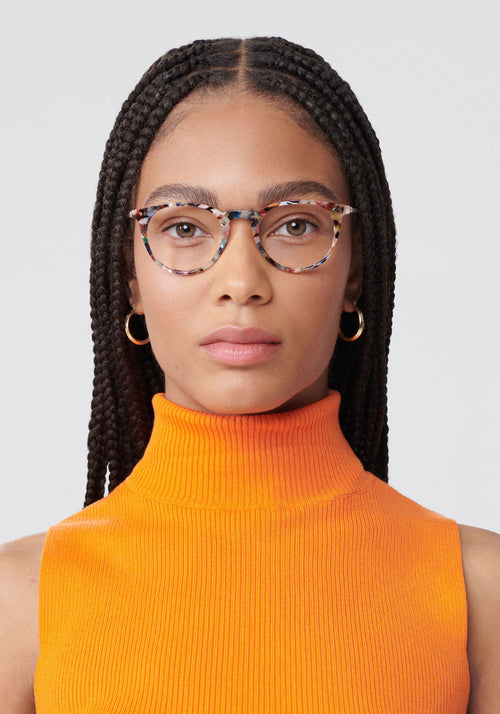 KREWE - LISBON | Capri + Crystal Handcrafted, Luxury Colorful Acetate Eyeglasses womens model | Model: Dido