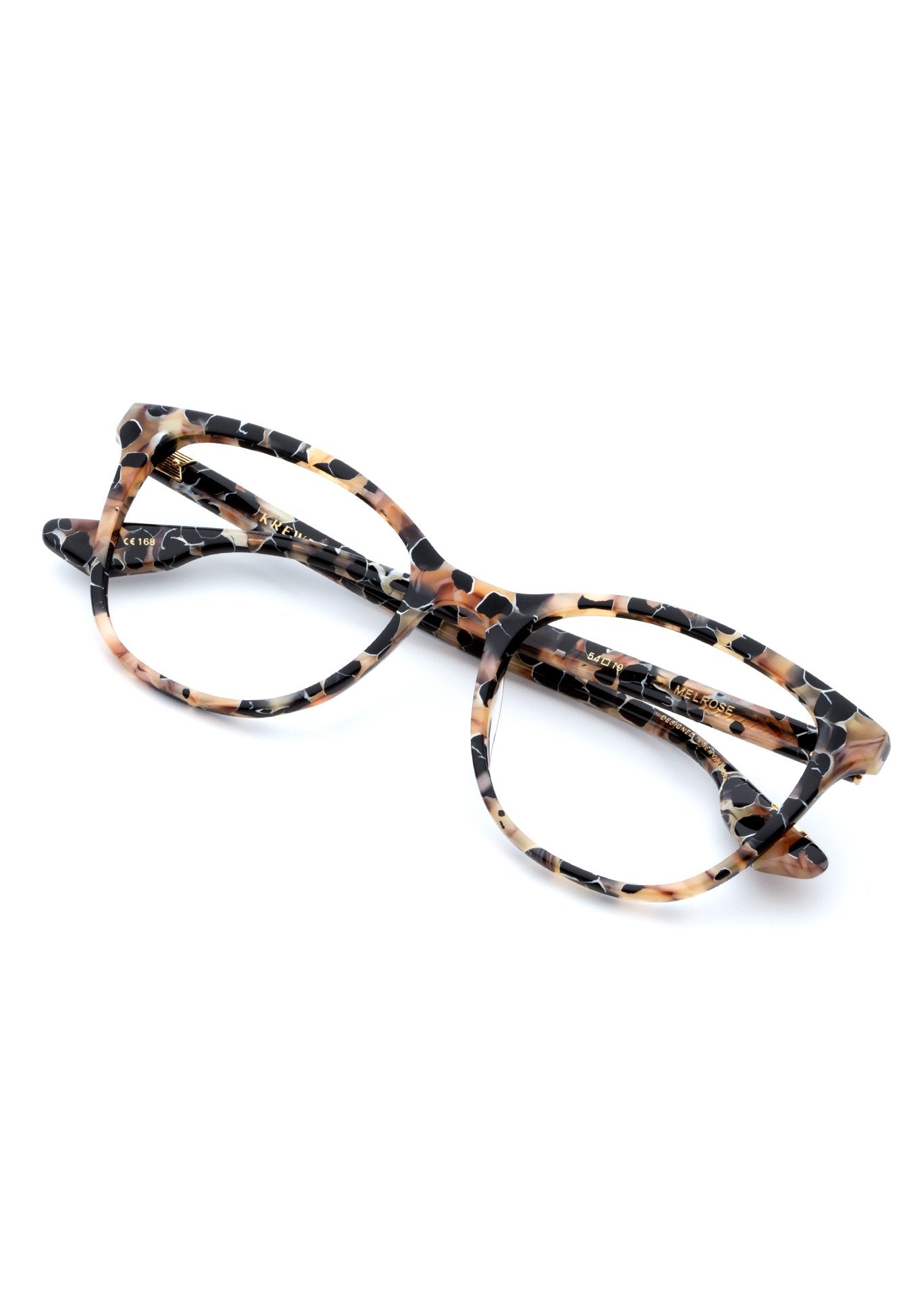 KREWE - MELROSE | Crema Handcrafted, luxury brown acetate eyeglasses