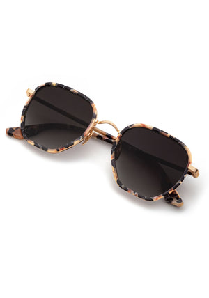 PASCAL | 18K Titanium + Crema Handcrafted, Luxury Brown and Black Acetate KREWE Sunglasses