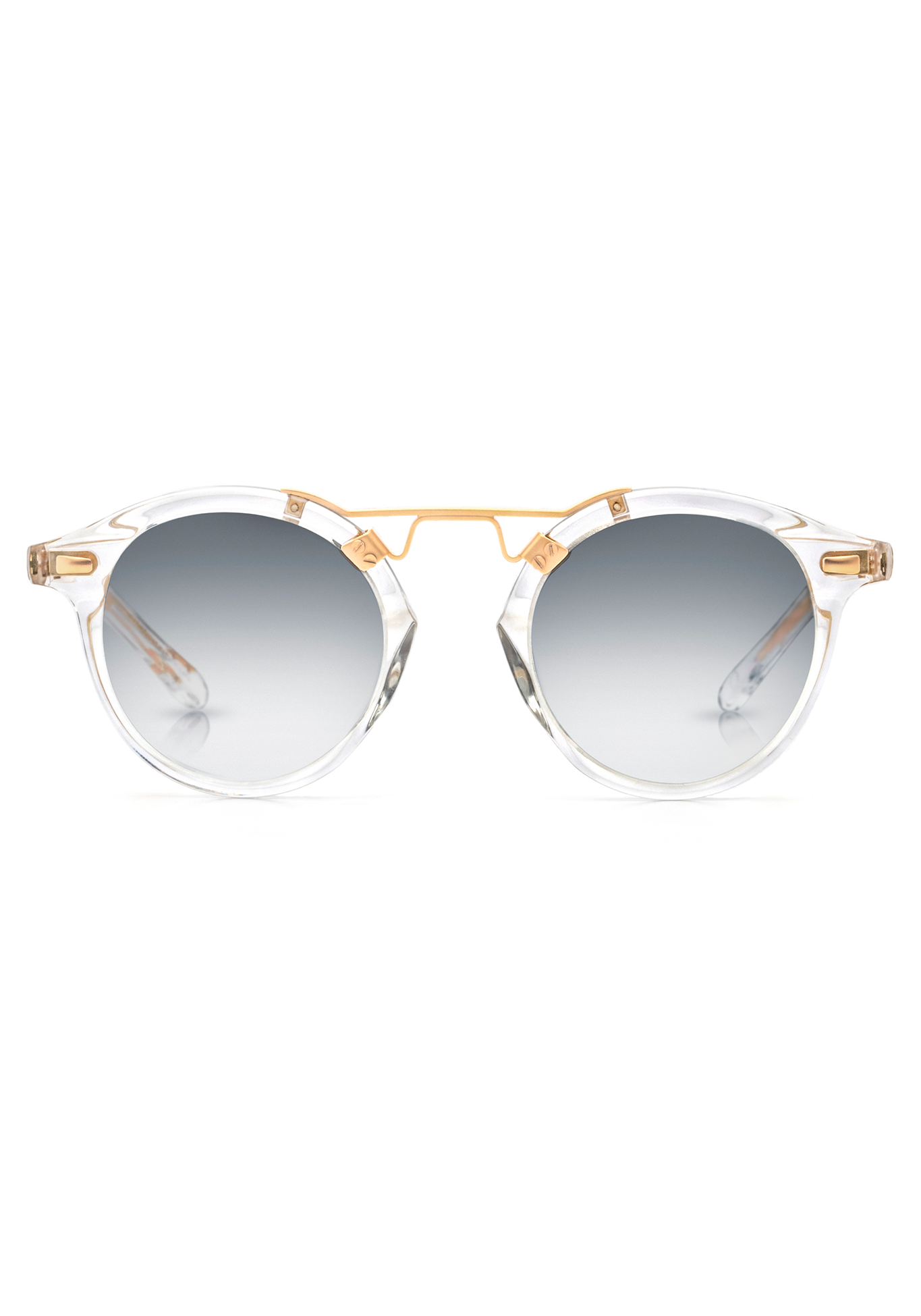 ST. LOUIS MIRRORED | Crystal 24K handcrafted, luxury, crystal acetate KREWE Sunglasses  