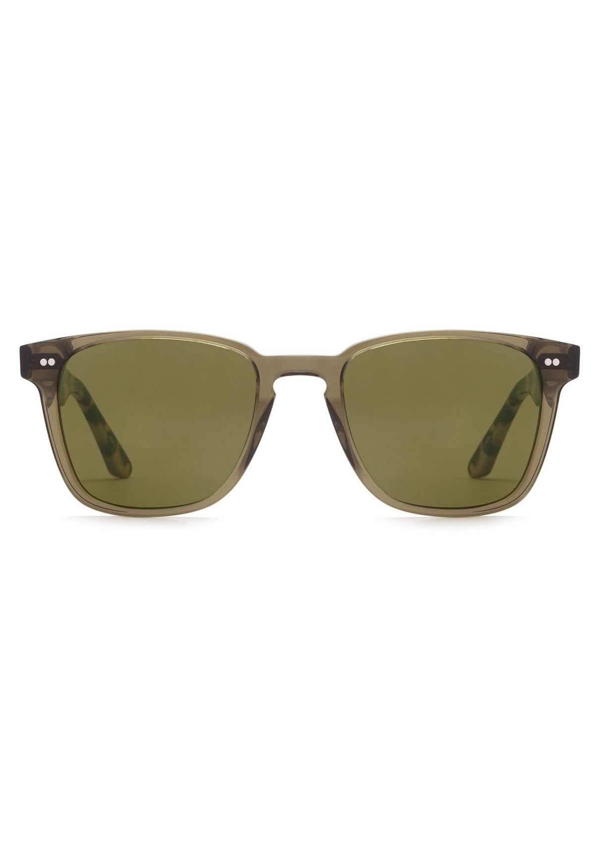 KREWE Perry Sunglasses - Transparent Frame with Olive Lenses Krewe  main image 3