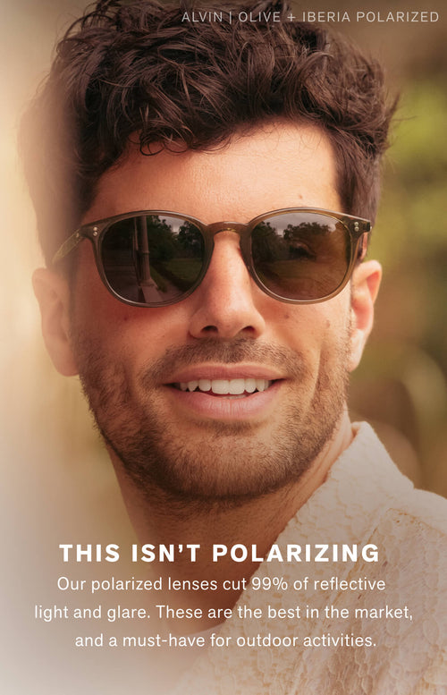 THIS ISN’T POLARIZING  Our polarized lenses cut 99% of reflective light and glare. These are the best in the market, and a must-have for outdoor activities.