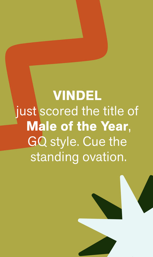 VINDEL JUST SCORED THE TITLE OF MALE OF THE YEAR GQ STYLE. CUE THE STANDING OVATION.