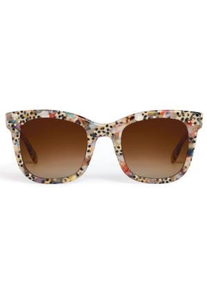 ADELE | Poppy Handcrafted, luxury multicolored speckled acetate oversized square KREWE sunglasses