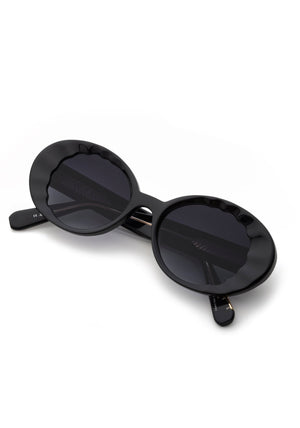 ALIXE | Black + Black and Crystal, tortoise acetate KREWE sunglasses