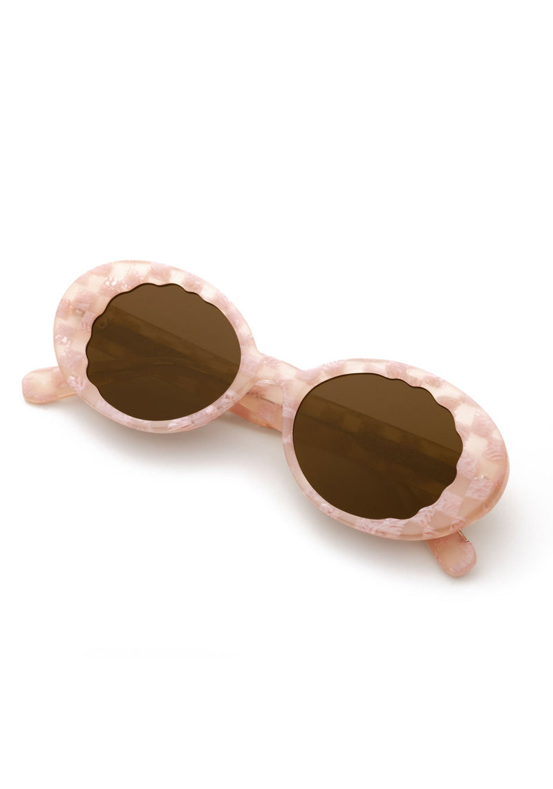 ALIXE | Plaid Handcrafted, luxury pink and white acetate KREWE sunglasses