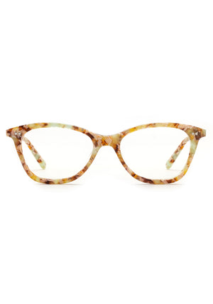 AMELIA | Frappe Handcrafted, luxury green patterned acetate cat-eye KREWE eyeglasses