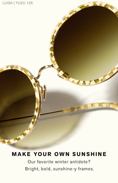 Make your own sunshine our favorite winter antidote? Bright, bold, sunshine-y frames.