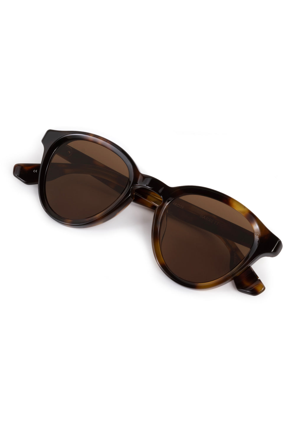 BARRETT | Havana Handcrafted, luxury brown tortoise acetate round KREWE sunglasses