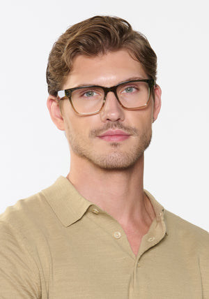 BOOKER | Verde KREWE handcrafted green eyeglasses mens model | Model: Linus