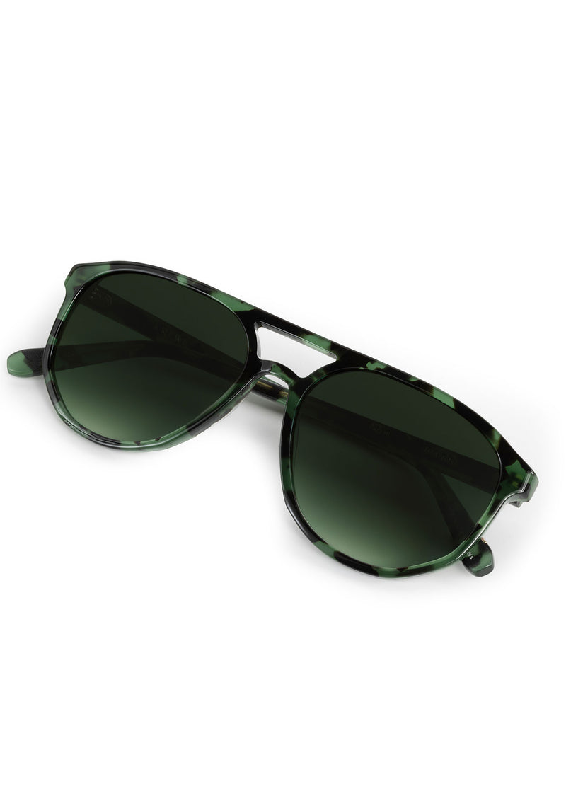 BRANDO | Hemlock Tortoise Handcrafted, luxury green tortoise acetate aviator KREWE sunglasses