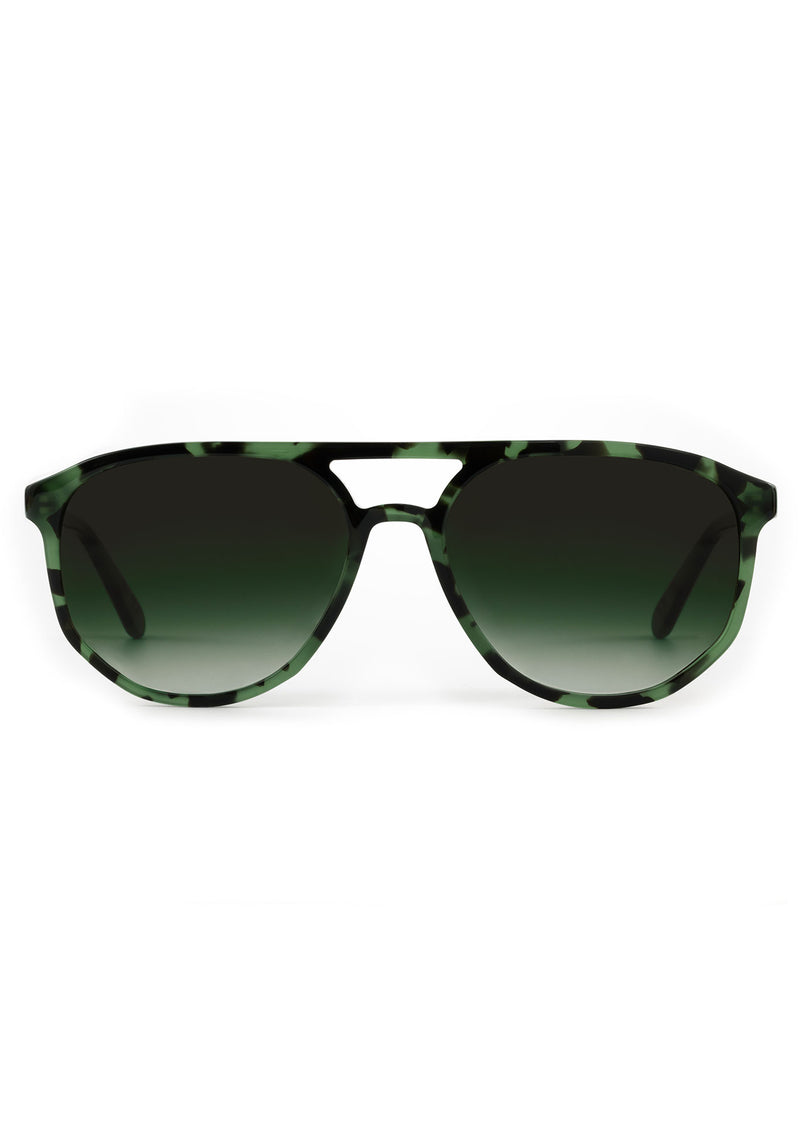 BRANDO | Hemlock Tortoise Handcrafted, luxury green tortoise acetate aviator KREWE sunglasses
