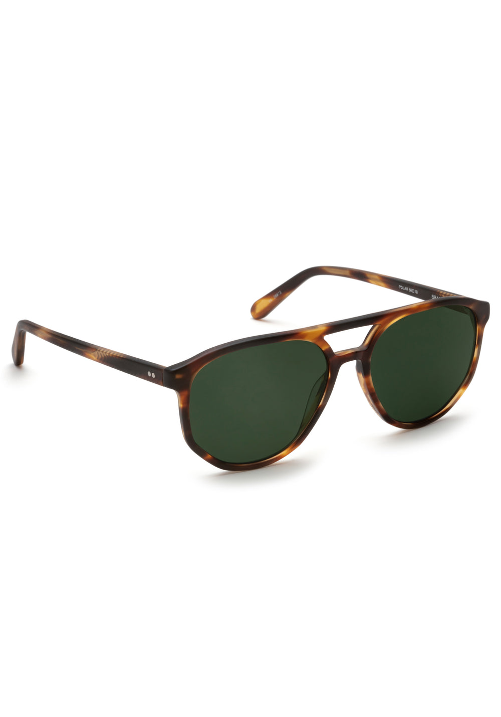 BRANDO | Matte Hickory Handcrafted, luxury brown tortoise acetate KREWE sunglasses
