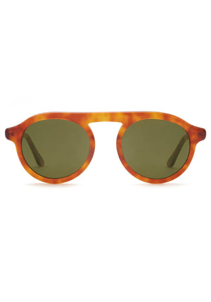 KREWE SUNGLASSES - CAMERON | Amaro handcrafted, luxury orange acetate round sunglasses