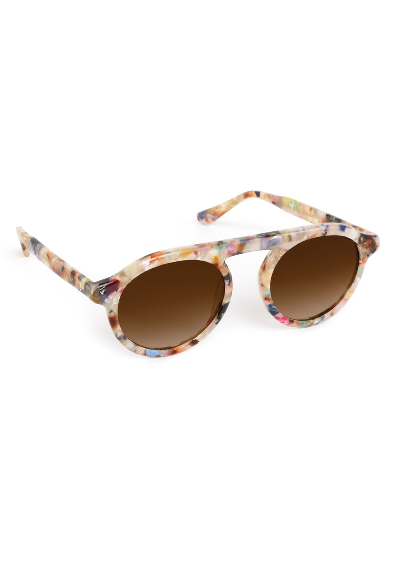 CAMERON | Gelato acetate handcrafted, luxury colorful acetate round KREWE sunglasses