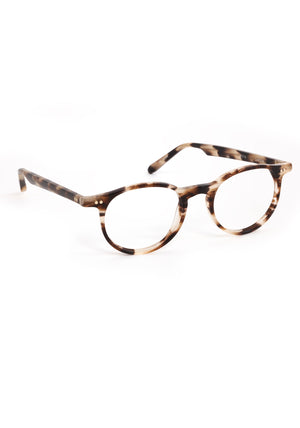 CARSON | Blonde Venezia Handcrafted, luxury brown tortoise acetate small round KREWE eyeglasses