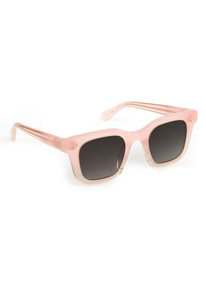 CELESTE | Sparkling Rosé Handcrafted, luxury light pink acetate medium sized square KREWE sunglasses