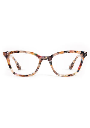 CLARA | Amalfi Handcrafted luxury multicolored tortoise acetate small cat-eye KREWE eyeglasses 