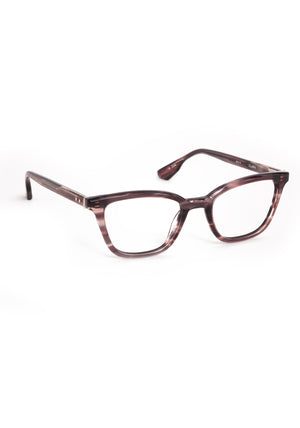 CLARA | Lilac Wine Handcrafted luxury purple tortoise acetate small cat-eye KREWE eyeglasses 