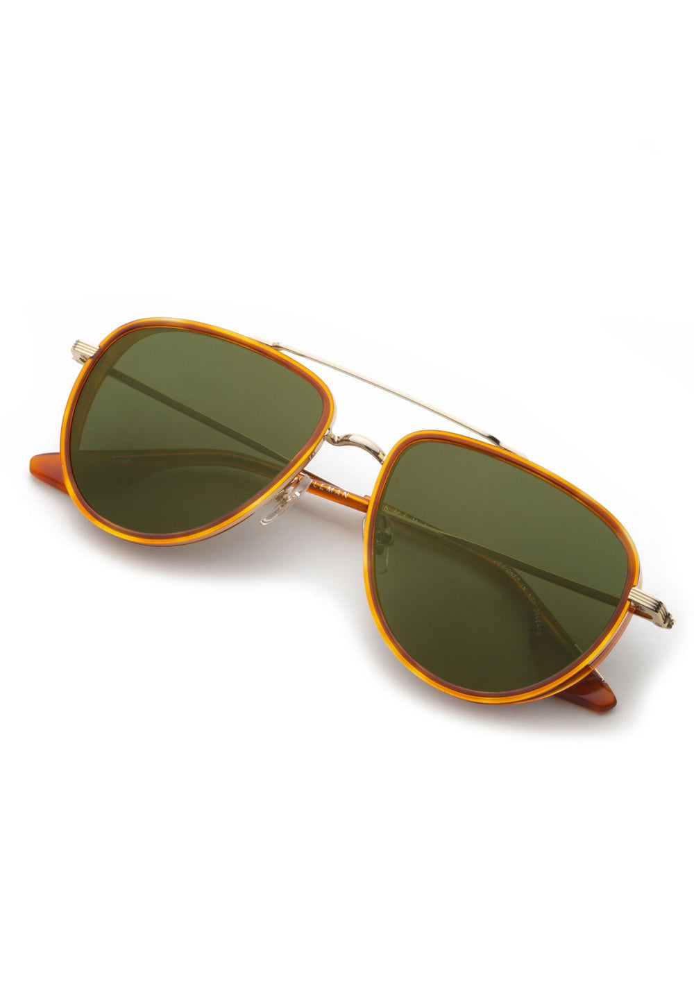 KREWE - COLEMAN | 12K + Amaro Handcrafted, luxury orange acetate aviators