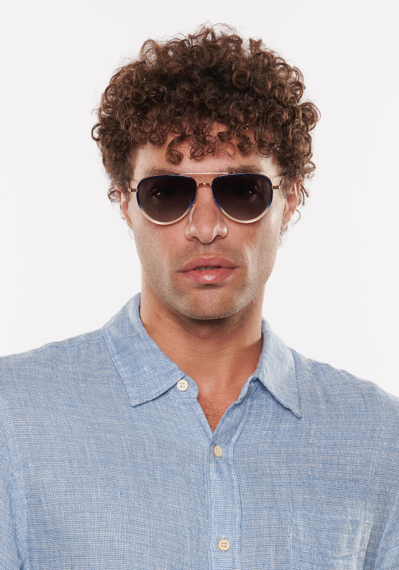 COLEMAN | 18K + Matte Indigo Fade + Gravity | KREWE