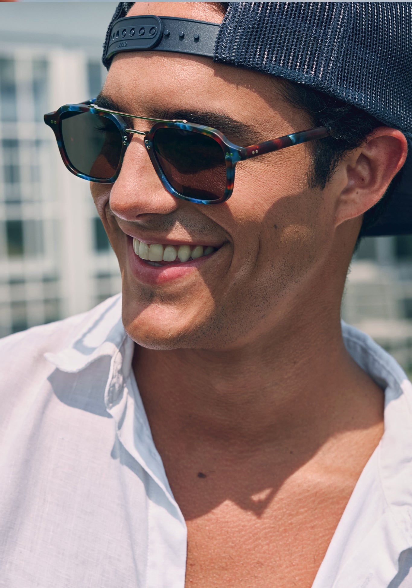 COLTON | Matte Blue Steel Silver Polarized | KREWE