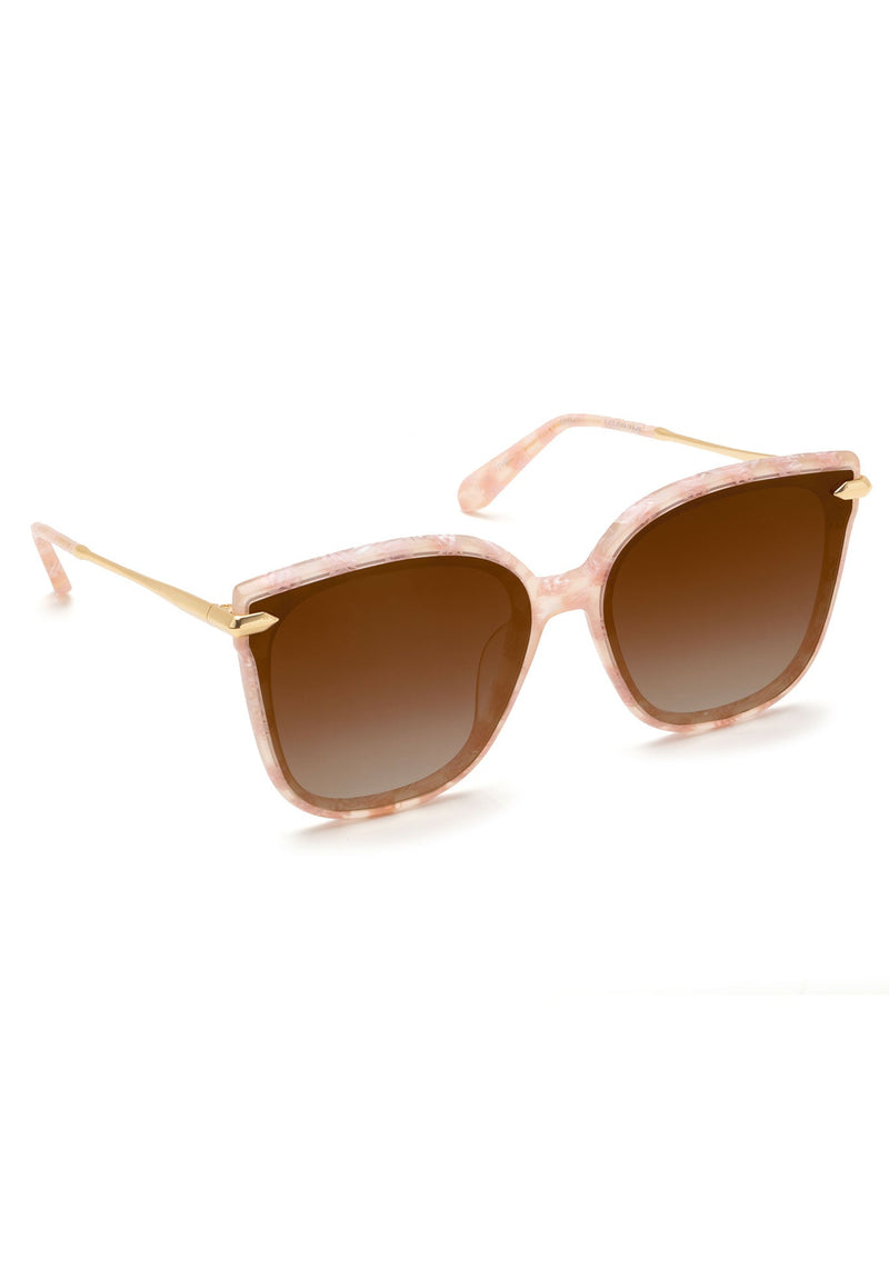 KREWE SUNGLASSES - DEDE NYLON | Plaid 18K handcrafted pink checkered acetate nylon sunglasses