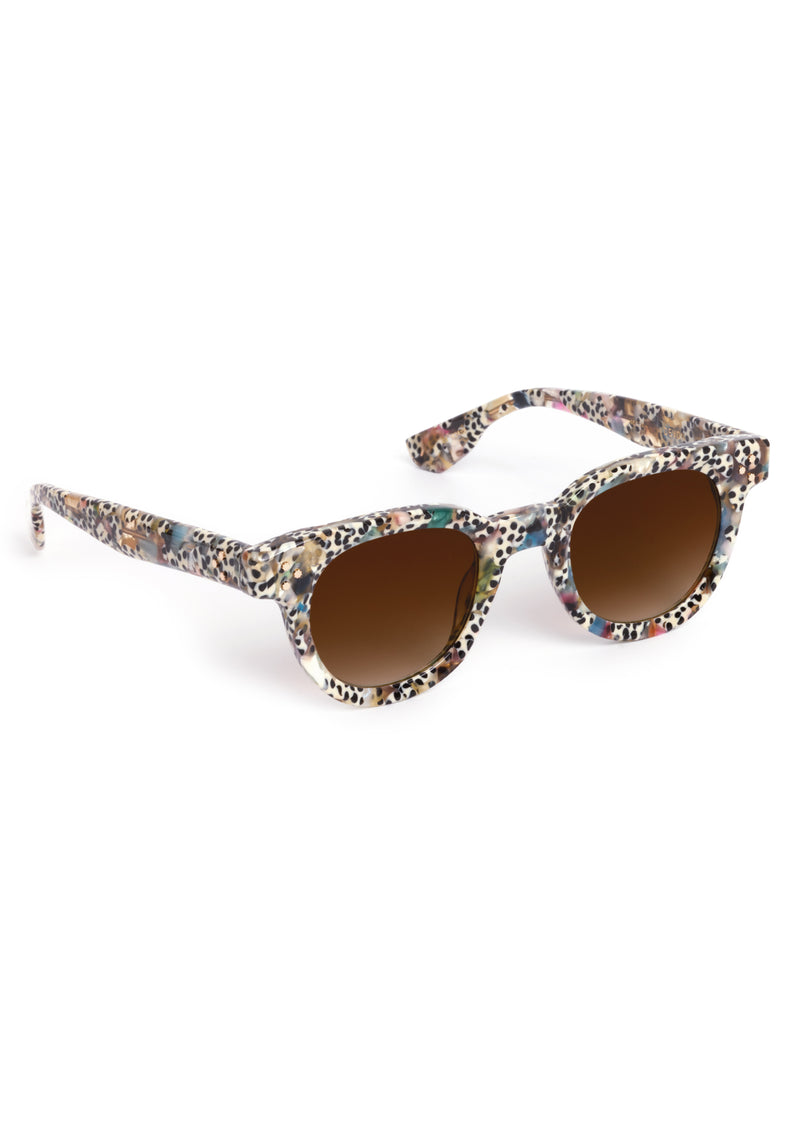 DEVON | Granita Handcrafted, luxury speckled multicolored acetate round classic KREWE sunglasses 