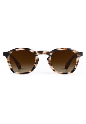 DYLAN | Blonde Venezia Handcrafted, luxury brown tortoise acetate square classic KREWE sunglasses