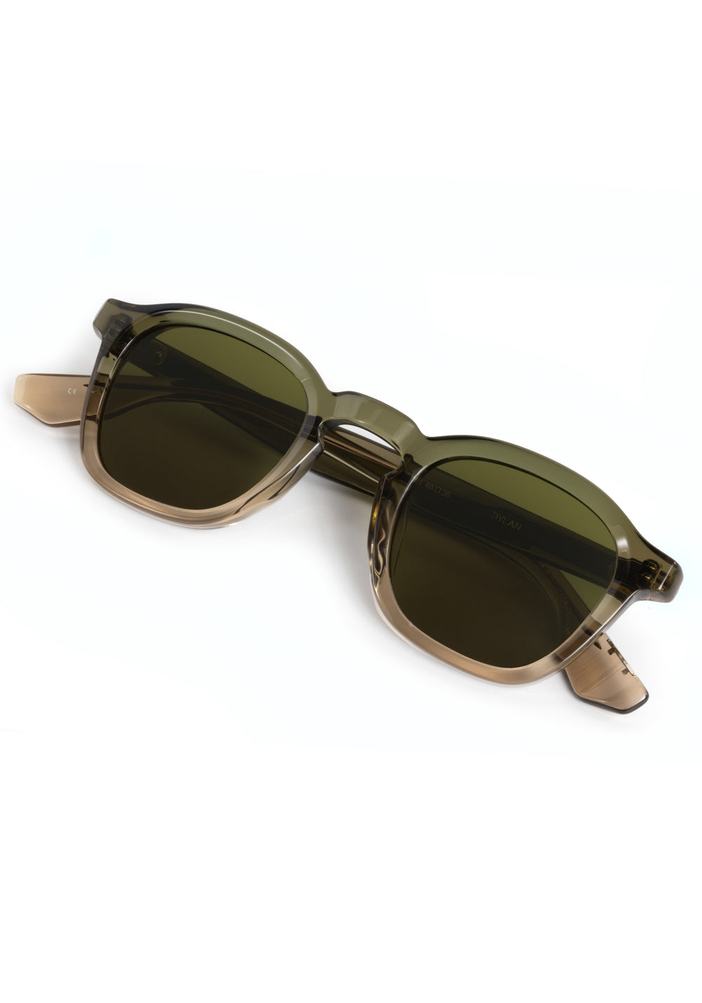 DYLAN | Verde Polarized Handcrafted, luxury green acetate square classic KREWE polarized sunglasses