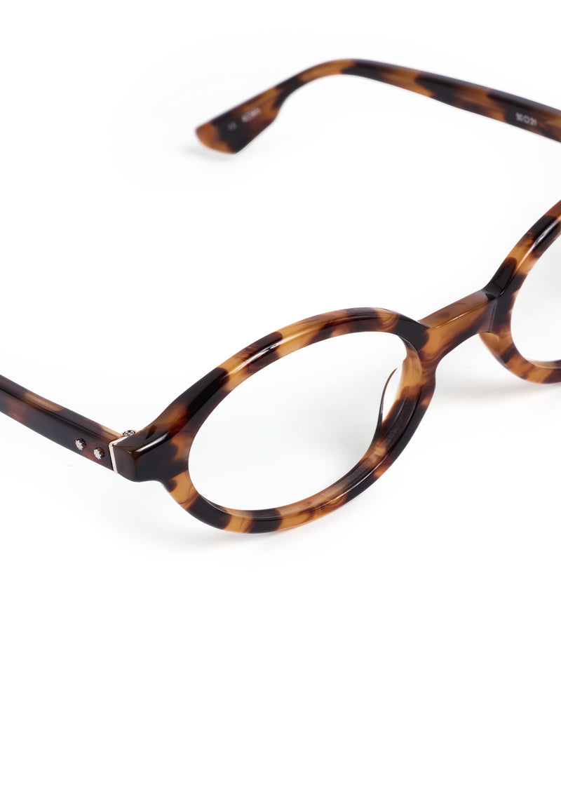 EDIE | Venezia Handcrafted, luxury brown  tortoise acetate small round oval KREWE eyeglasses 