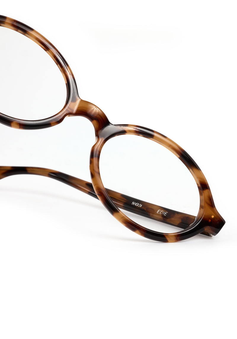 EDIE | Venezia Handcrafted, luxury brown  tortoise acetate small round oval KREWE eyeglasses 