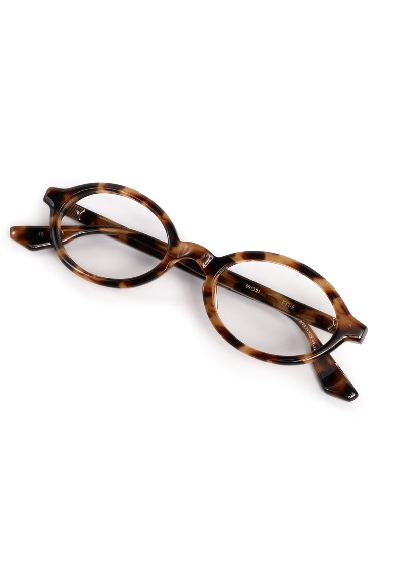 EDIE | Venezia Handcrafted, luxury brown  tortoise acetate small round oval KREWE eyeglasses 