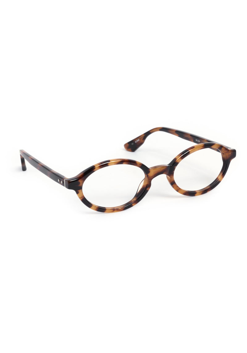 EDIE | Venezia Handcrafted, luxury brown  tortoise acetate small round oval KREWE eyeglasses 