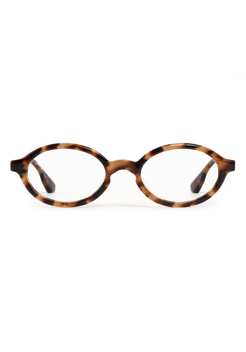 EDIE | Venezia Handcrafted, luxury brown  tortoise acetate small round oval KREWE eyeglasses 
