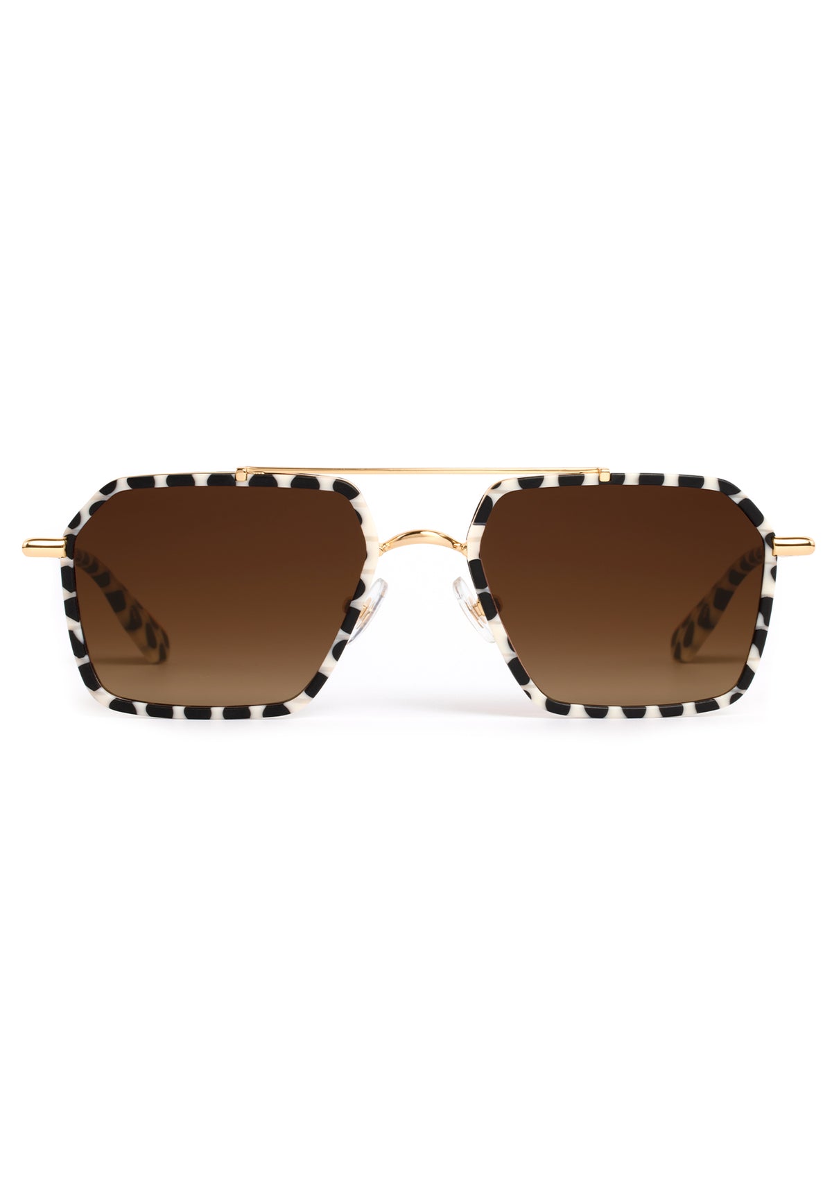 NEW KREWE unisex emery aviator non-polarized sunglasses in 12k glace Krewe Vail Sunglasses – Saint Bernard main image 3