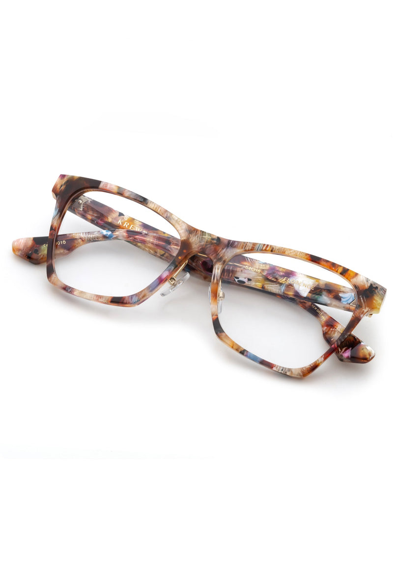 FLORENCE | Capri Handcrafted, luxury multicolored acetate oversized rectangular cat-eye KREWE eyeglasses