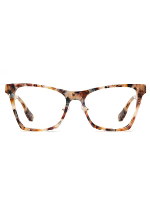 FLORENCE | Capri Handcrafted, luxury multicolored acetate oversized rectangular cat-eye KREWE eyeglasses