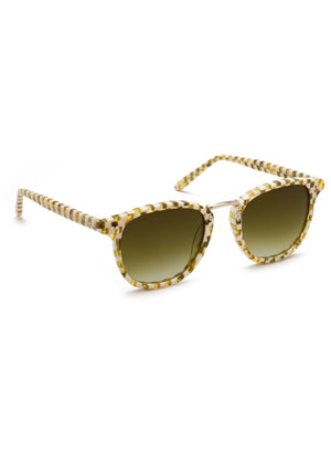 FRANKLIN | Yuzu 12K Handcrafted, luxury yellow checkered acetate KREWE sunglasses