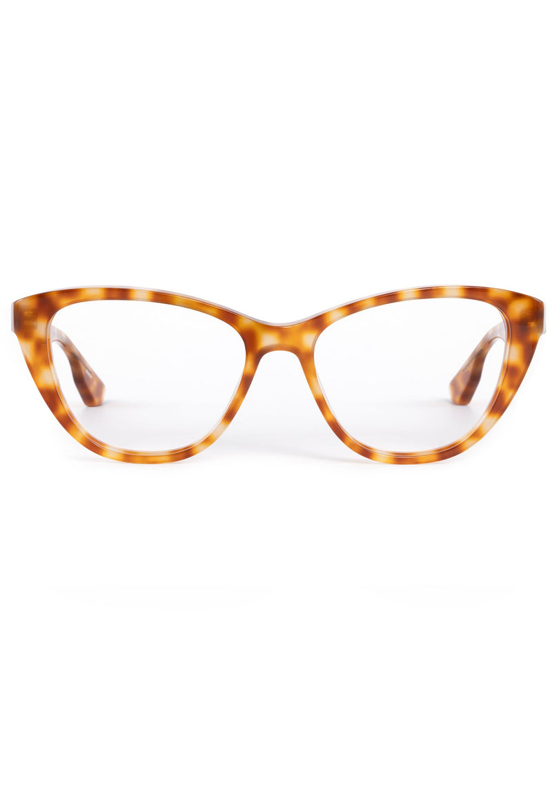HELENA | Fernet Handcrafted, luxury brown checkered tortoise acetate cat-eye KREWE eyeglasses 