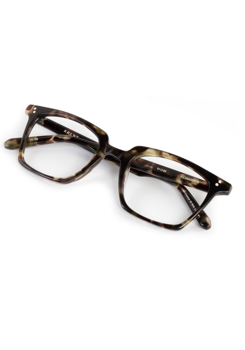 HOWARD | Patagonian Handcrafted, luxury brown tortoise acetate rectangular KREWE eyeglasses