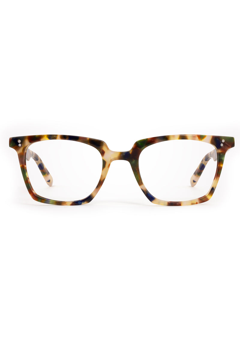HOWARD | Tuscan Tort Handcrafted, luxury multicolored tortoise acetate rectangular KREWE eyeglasses
